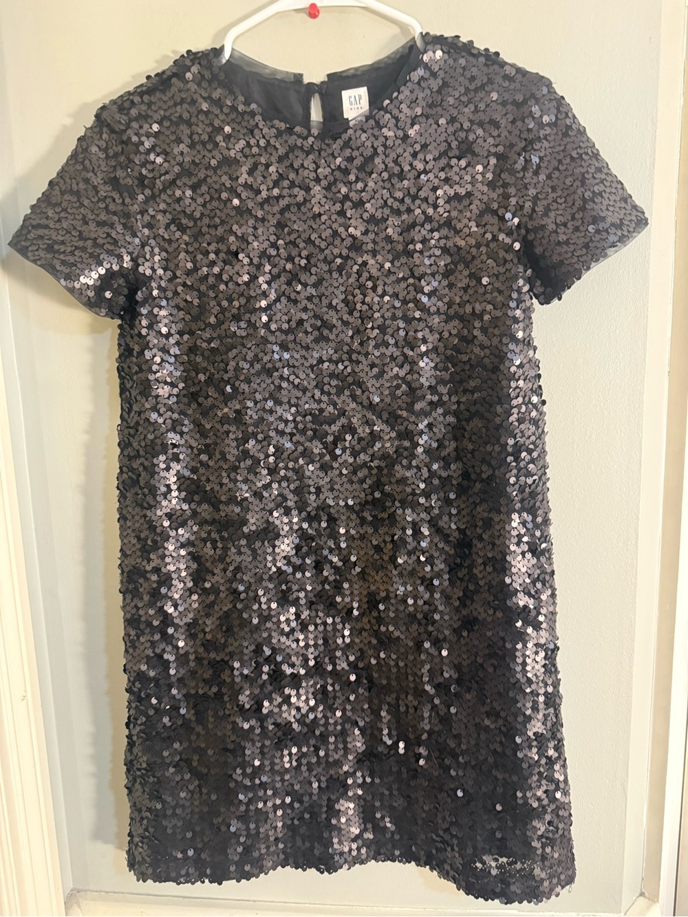 GAP Kids Black Sequin Shift Dress XL (12-13) Sparkly Party Holiday Dress